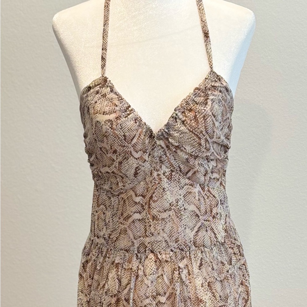 Snake Print Maxi Dress